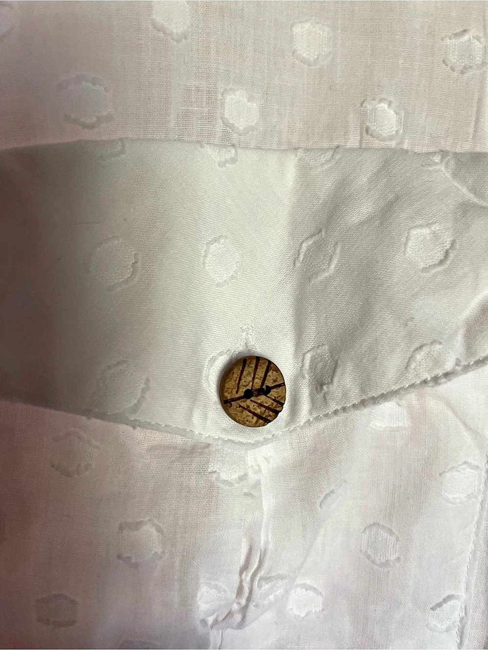Dotti Cotton Polka Dot Button Down White Size 2X - Picture 5 of 9